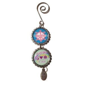 Besties For Life Christmas Ornament/ Wall Hanger/ Car Charm, Stocking Stuffer